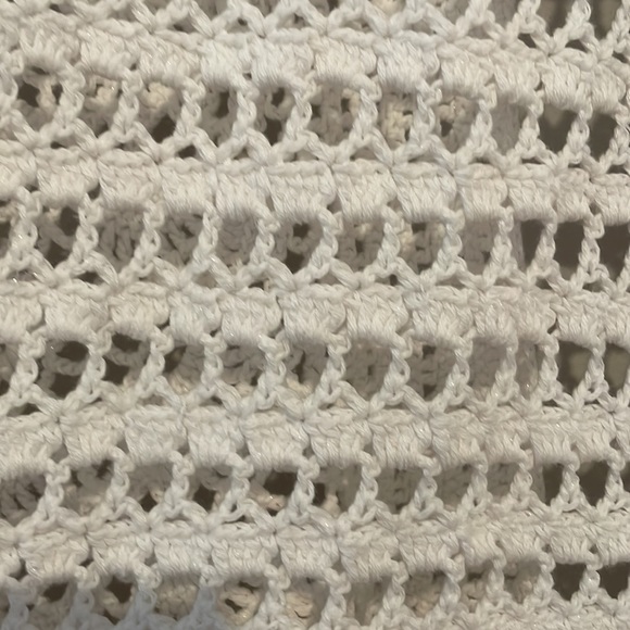 Chico's White Fringe Swim Coverup with Lace Pattern - Picture 7 of 10